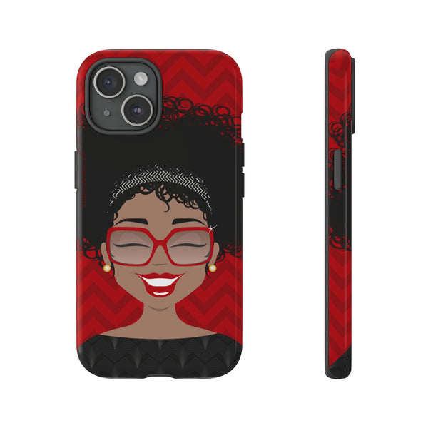 "Ms Curly Red" Tough Phone Case