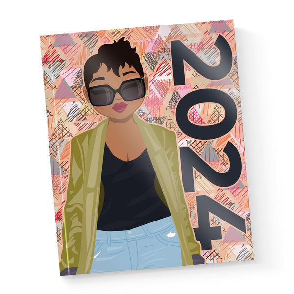 Pixie Cut Beauty with Vertical Layout - 2024 Planner, Standard Edition - TheDynaSmiles.com