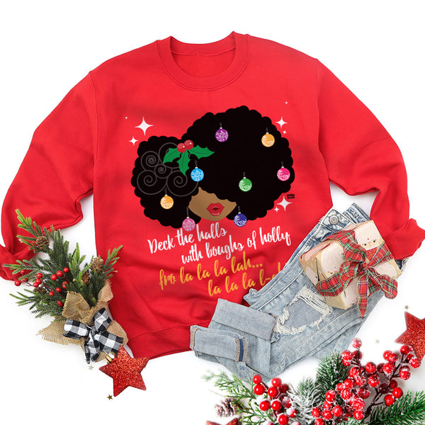 Fro La La, Christmas Unisex Sweatshirt