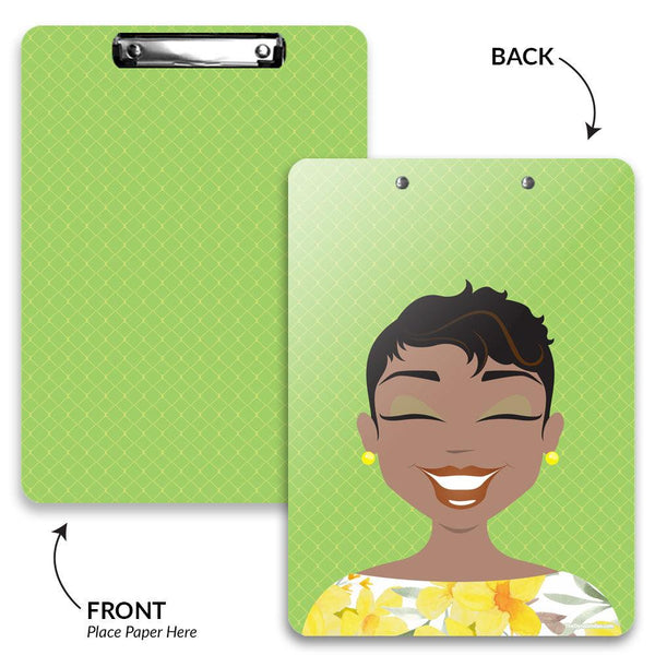 "Ms Pixie Green" Clipboard - TheDynaSmiles.com