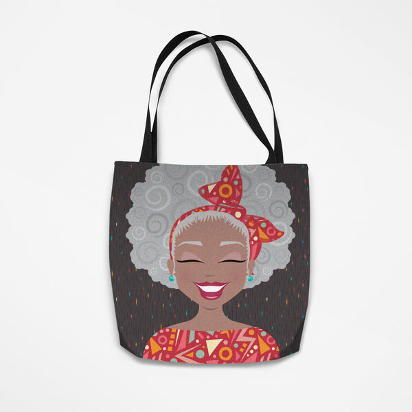 "Ms Frankie Fro" Gray, Tote Bag