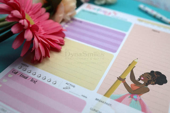 "Creamsicle Colors" 7x10 Daily Planner Pad, 50 Undated Tear Away Sheets - TheDynaSmiles.com