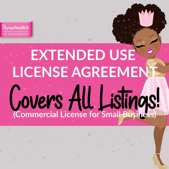 ALL LISTINGS - Extended Use License for Clipart - Commercial Use License - TheDynaSmiles.com