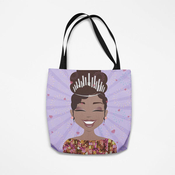 "Ms Glitters N Goals" Tote Bag - TheDynaSmiles.com