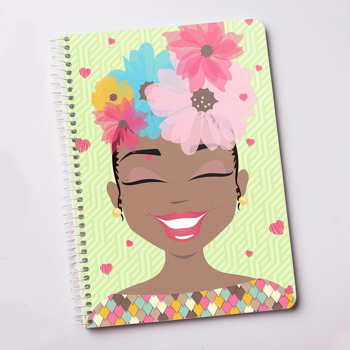 "Ms Flower Forward" Spiral Notebook - TheDynaSmiles.com