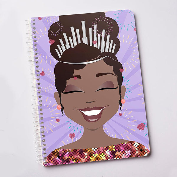 "Ms Glitters N Goals" Cute Spiral Notebook - TheDynaSmiles.com