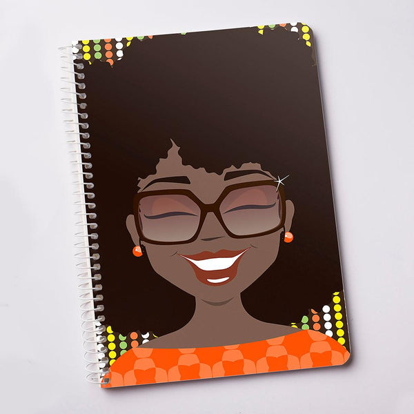 "Ms Natural Mocha Brown" Spiral Notebook - TheDynaSmiles.com