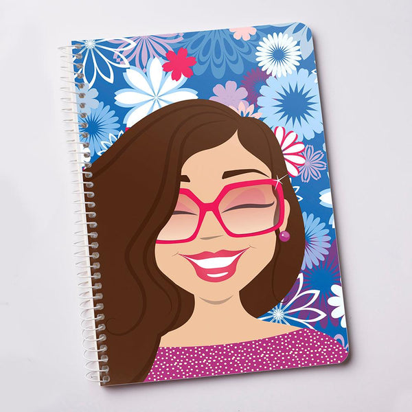 "Ms Wavy Navy" Spiral Notebook - TheDynaSmiles.com
