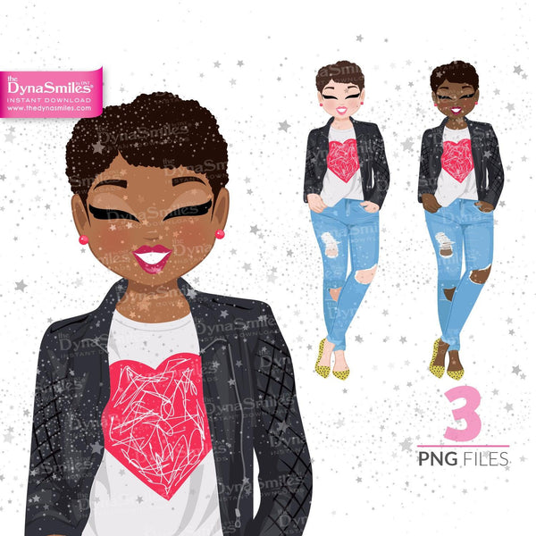 "Charmaine" Digital Doll, Black Woman Fashion Clipart - TheDynaSmiles.com