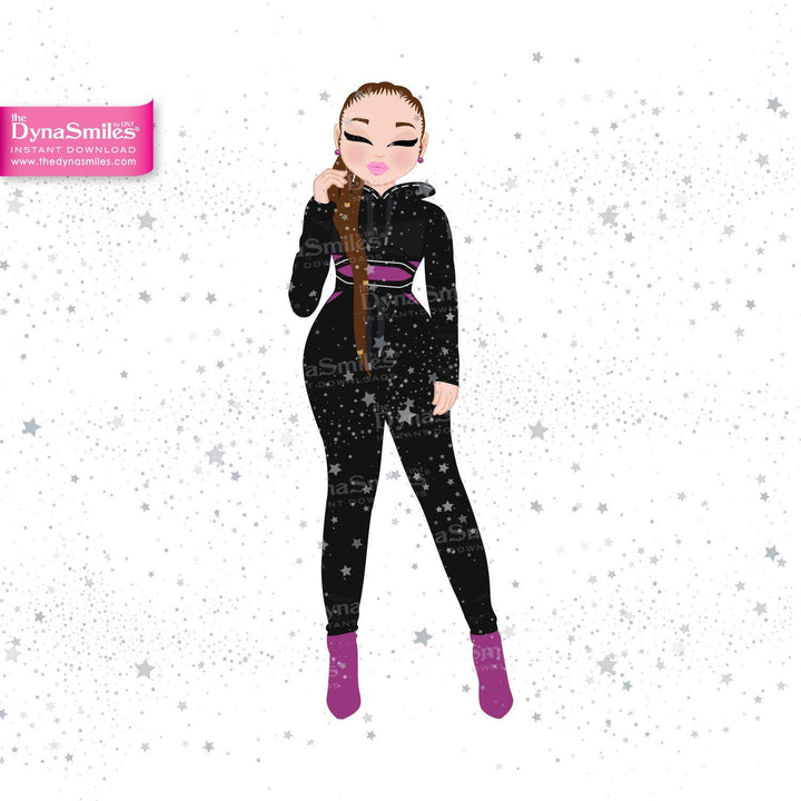 "Mika" Digital Doll, Black Woman Fashion Clipart - TheDynaSmiles.com