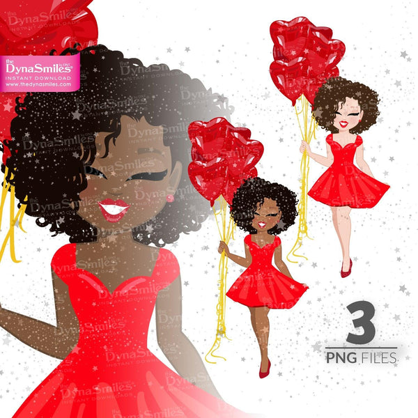High Hearts Digital Doll, Black Woman Fashion Clipart - TheDynaSmiles.com