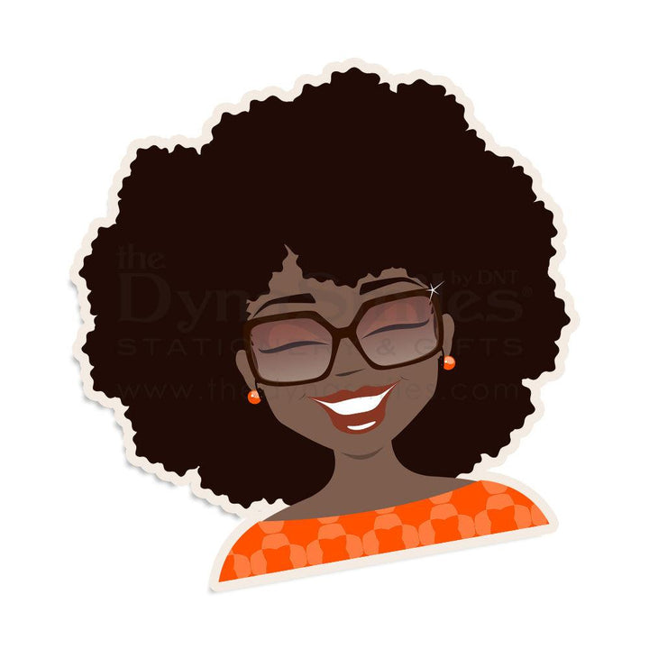 "Ms Natural Mocha Brown" Sticker - TheDynaSmiles.com
