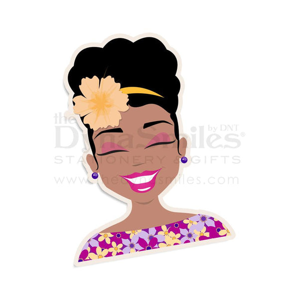 "Ms Precious Petal" Sticker - TheDynaSmiles.com