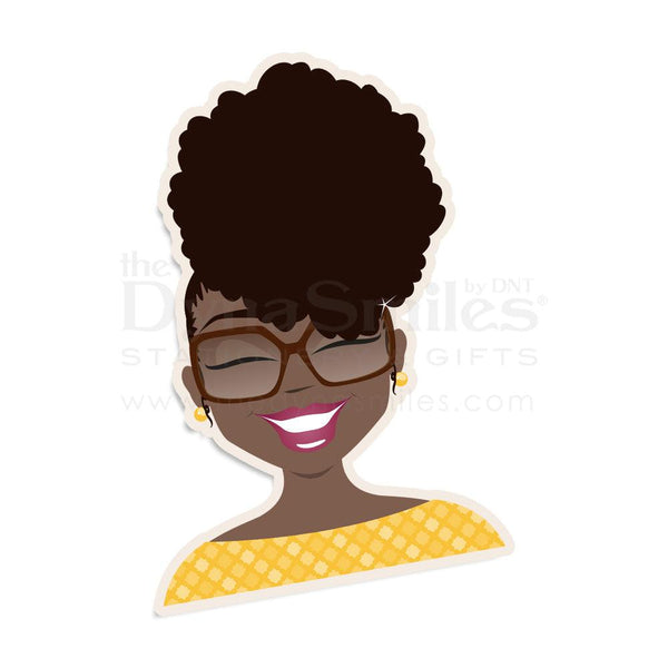 "Ms Puffed Pattern" Sticker - TheDynaSmiles.com